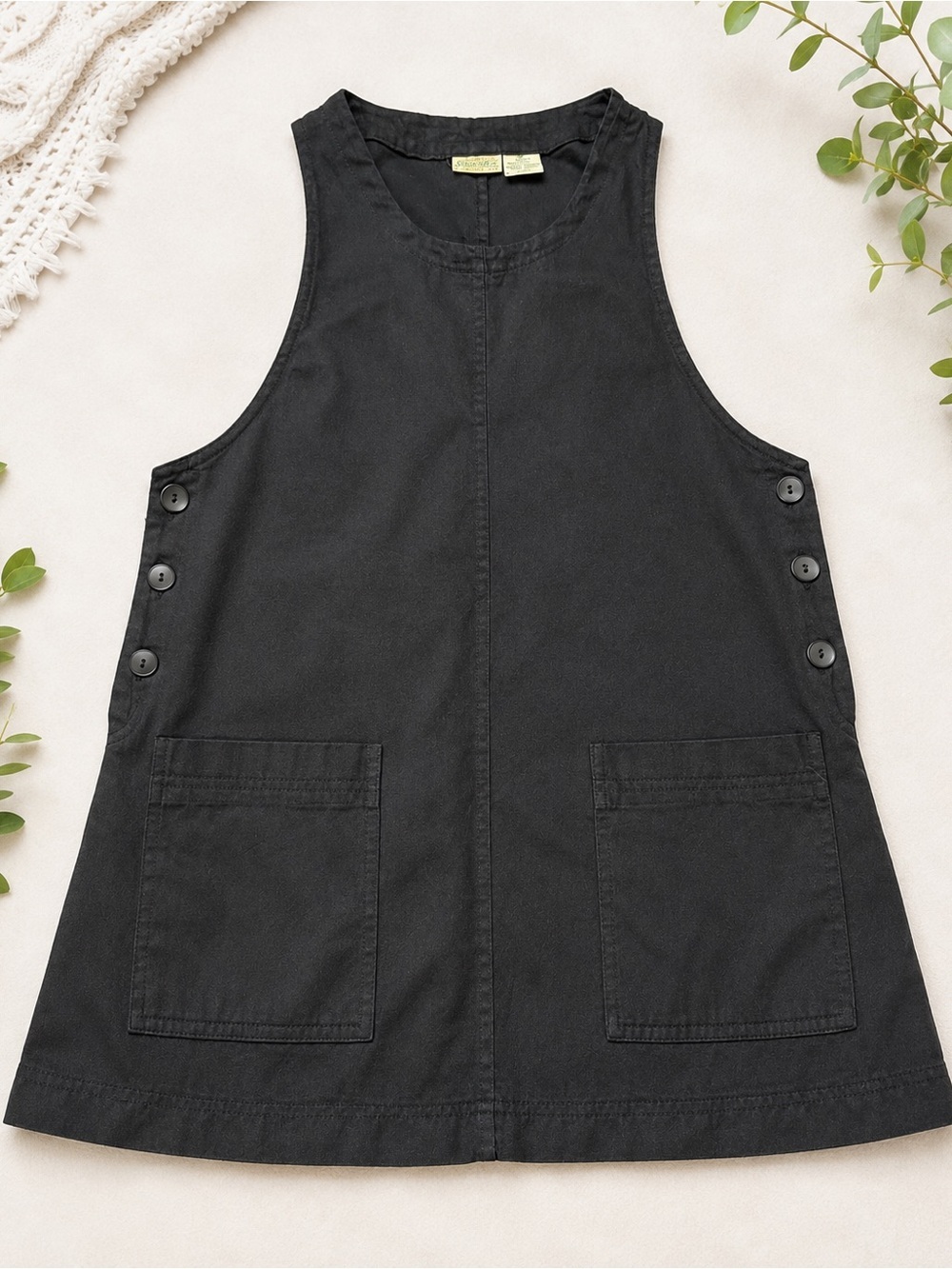 Vintage St. John’s Bay Black Pinafore Dress 6P
